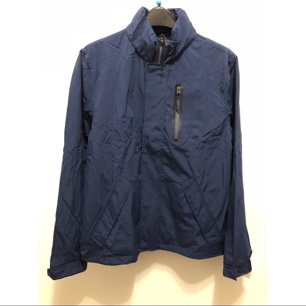 Cole Haan Men Stretch Rain Jacket Blue M 530AP308